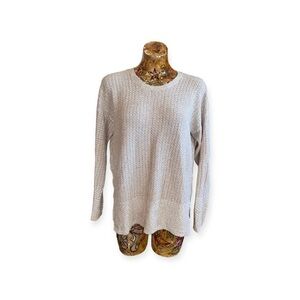 Eight eight eight sweater cream large long sleeve cotton